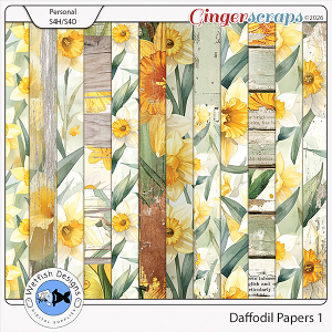 Daffodils Papers 1 by Wetfish Designs 