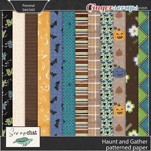 Haunt and Gather Patterned Paper by ScrapChat Designs