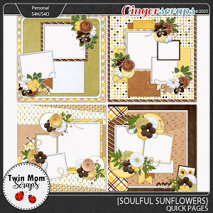 Soulful Sunflowers - QUICK PAGES by Twin Mom Scraps