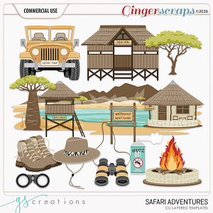 Safari Adventures Layered Templates (CU) by GS Creations
