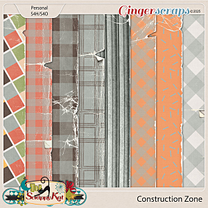 Construction Zone Torn Papers by The Scrappy Kat