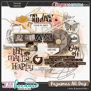 Pajamas All Day Misc & Journal Bits by JB Studio
