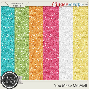 You Make Me Melt 12x12 Glitter Papers