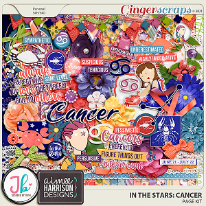 In The Stars: Cancer Page Kit by JB Studio and Aimee Designs