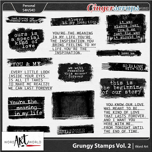 Grungy Stamps Vol. 2 Word Art