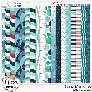 Sea Of Memories - Patterned Papers - by Neia Scraps