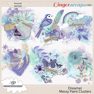 Dreamer Messy Paint Clusters-By Adrienne Skelton Designs 