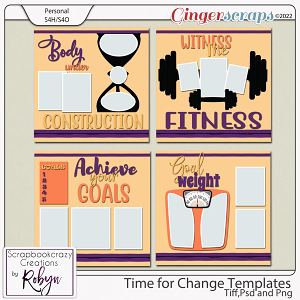 Time for Change Templates by Scrapbookcrazy Creations