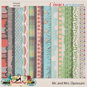 Mr. and Mrs. Opossum Distressed Papers by The Scrappy Kat