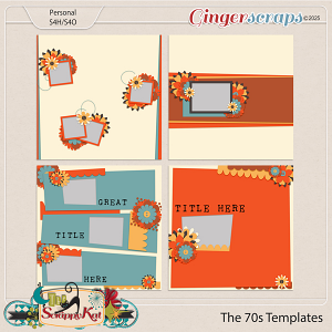 The 70s Layout Templates by The Scrappy Kat