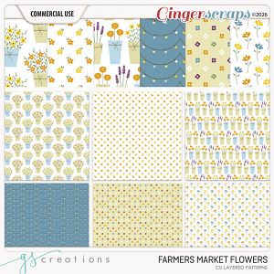 Farmers Market Flower Patterns (CU) by GS Creations Farmers Market Flower Patterns (CU) by GS Creations