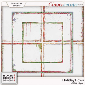 Holiday Bows Messy Edges by Aimee Harrison