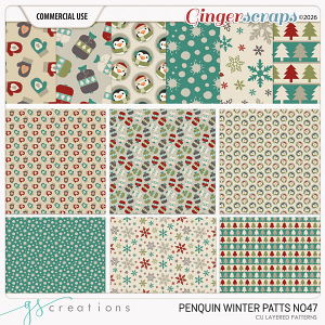 Penquins Winter Patts47 (CU) by GS Creations