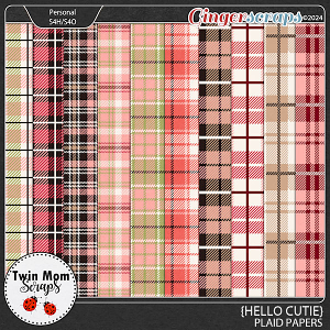 Hello Cutie - PLAID PAPERS by Twin Mom Scraps