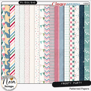 Frosty Party - Patterned Papers - by Neia Scraps