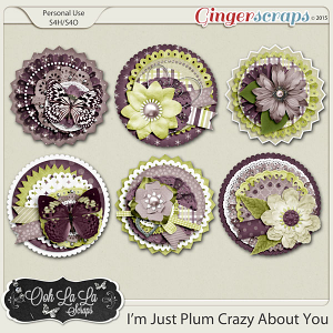 I'm Just Plum Crazy About You Cluster Seals