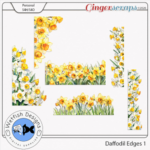 Daffodils Edges 1 by Wetfish Designs 