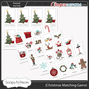 Christmas Matching Game Printables by Scraps N Pieces