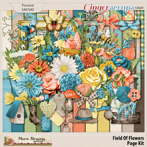 Field of Flowers Page Kit by Moore Blessings Digital Design