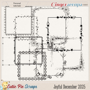 Joyful December 2025 Page Borders