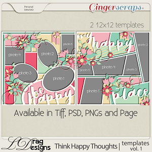 Think Happy Thoughts: Templates Vol.1 by LDragDesigns