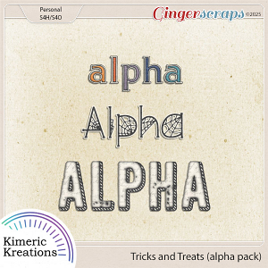 Tricks and Treats Alpha Pack by Kimeric Kreations