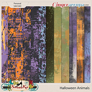 Halloween Animals Artsy Papers by The Scrappy Kat