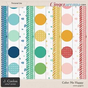 Color Me Happy Extra Papers by J. Conlon and Sons