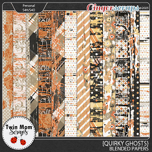 Quirky Ghosts - BLENDED PAPERS by Twin Mom Scraps