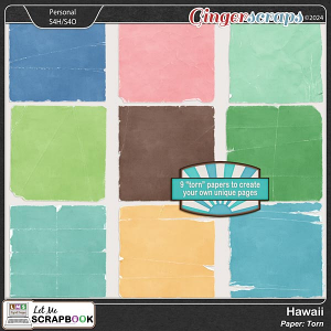 Hawaii Paper-Torn by Let Me Scrapbook