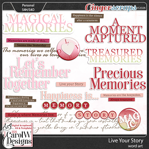 Live Your Story Word art