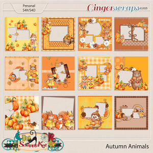 Autumn Animals Quick Pages by The Scrappy Kat