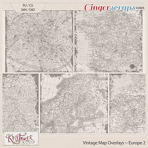 CU Vintage Map Overlays - Europe 2