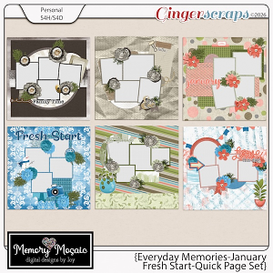 Everyday Memories-January: Fresh Start Quick Page Set by Memory Mosaic