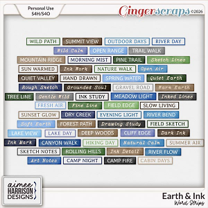Earth & Ink Wordstrips by Aimee Harrison