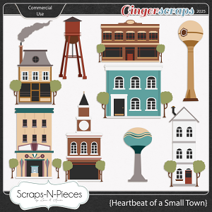 Heartbeat Of A Small Town CU Templates by Scraps N Pieces