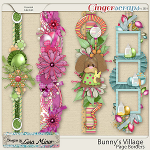 Bunny's Village Page Borders from Designs by Lisa Minor