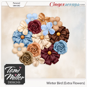 Winter Bird Flowers by Tami Miller Designs