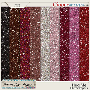 Hug Me Glitter Papers from Designs by Lisa Minor