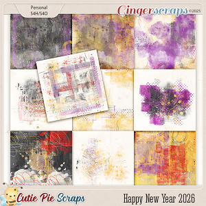Happy New Year 2026 Painted Papers