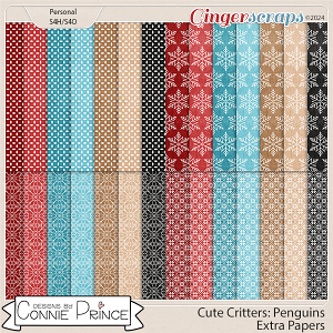 Cute Critters : Penguins - Extra Papers by Connie Prince