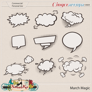 March Magic CU/PU Thought Bubbles by The Scrappy Kat