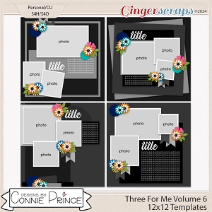 Three For Me Volume 6 - 12x12 Temps (CU Ok) by Connie Prince