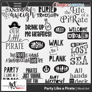 Party Like a Pirate Word Art