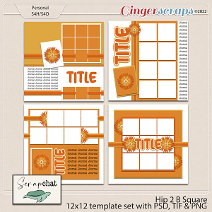 Hip 2 B Square Template Set by ScrapChat Designs