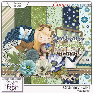 Ordinary Folks Mini Kit 01 by Scrapbookcrazy Creations