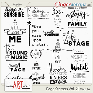 Page Starters Vol. 2 Word Art
