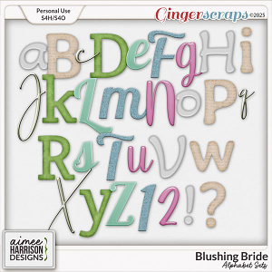 Blushing Bride Alphabet Sets by Aimee Harrison