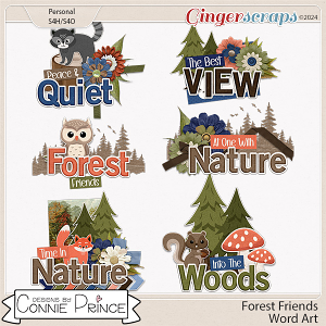 Forest Friends - Word Art Pack by Connie Prince