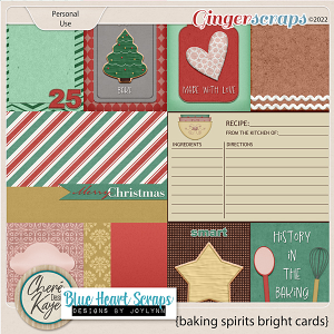Baking Spirits Bright Cards by Chere Kaye Designs and Blue Heart Scraps